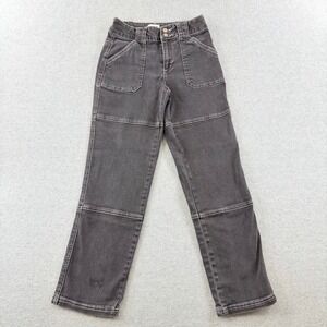 RSQ Tillys Sz 10 Faded Black Contrast Stitch Carpenter Seamed Straight Leg Jeans